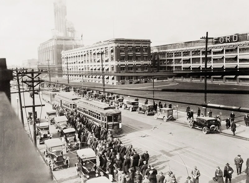 Заводът на Ford Highland Park 1930 г